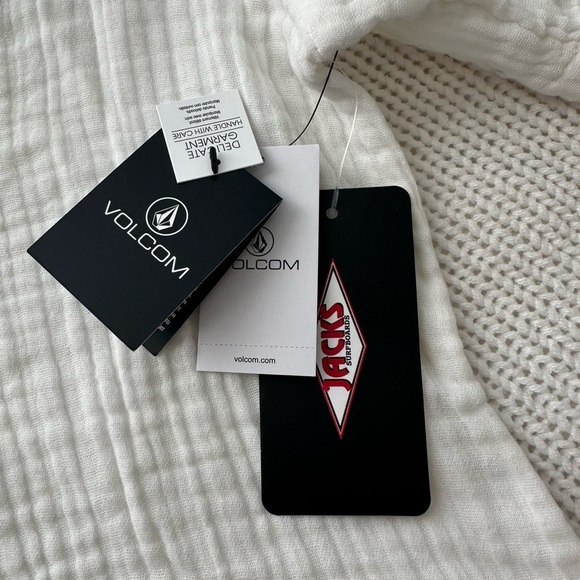 Volcom NWT White Easy Breezy Romper Coverup Size XS - Picture 5 of 12